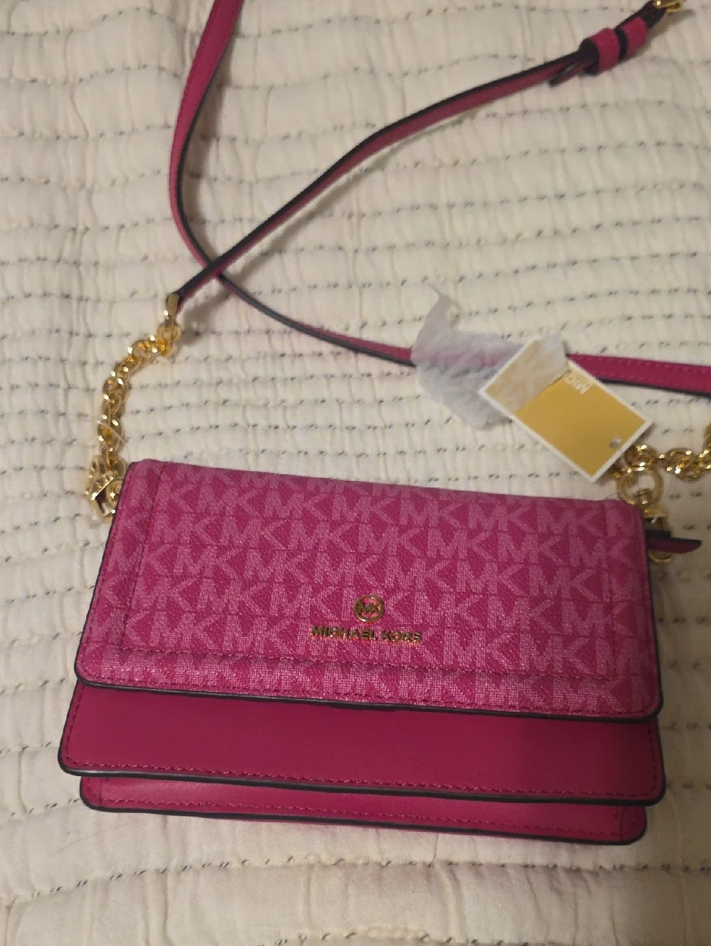 Michael Kors Jet Set Wild Berry Crossbody Nwt - Picture 5 of 7